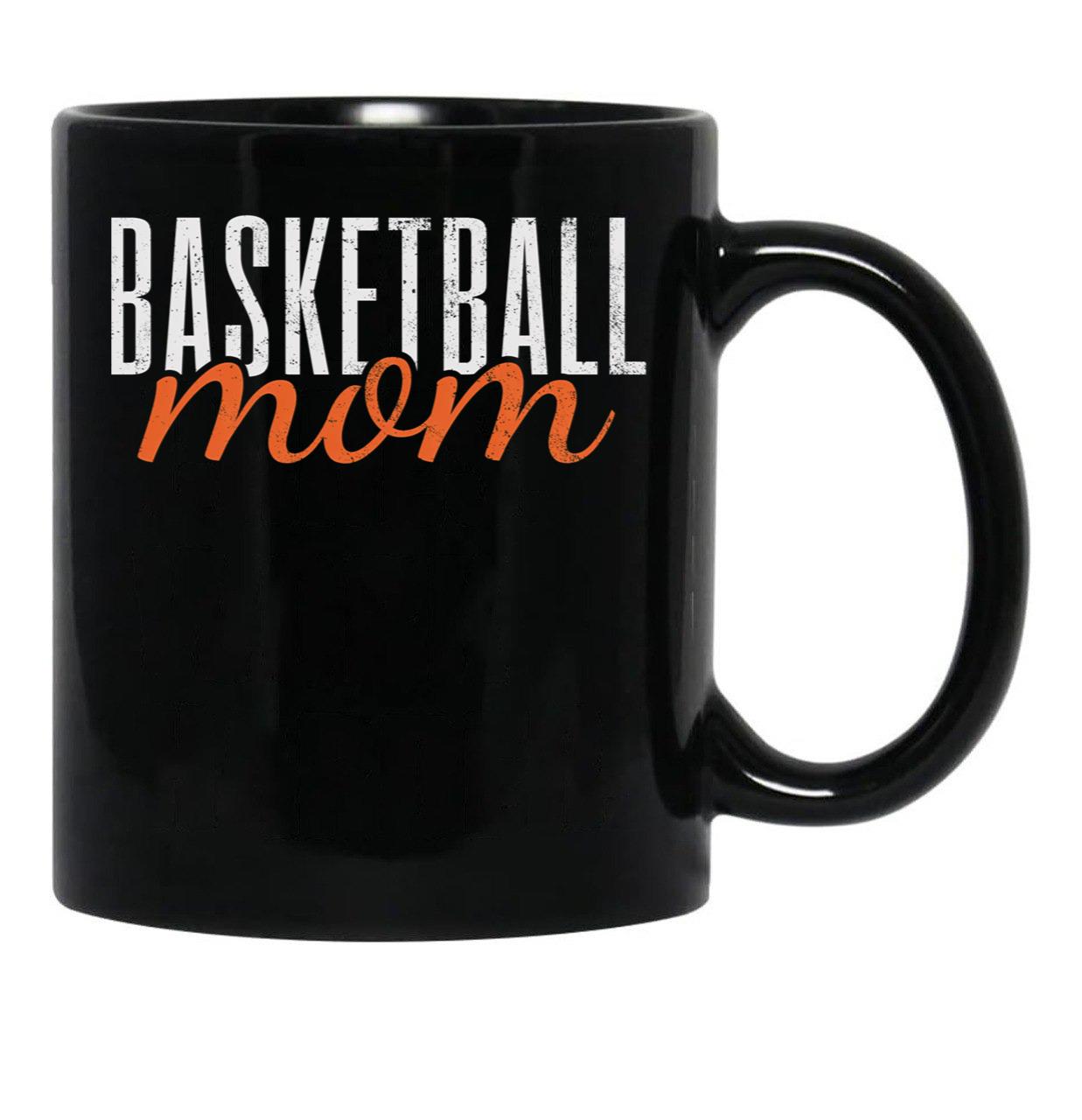 Basketball Mom Mama Black Coffee Mug, Gift Coffee Mug - Black