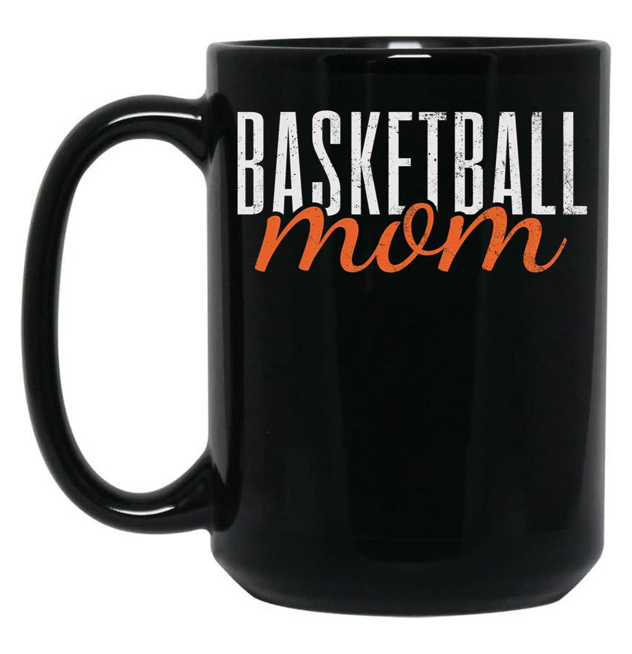 Basketball Mom Mama Black Coffee Mug, Gift Coffee Mug