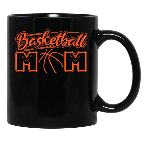 Basketball Mom Mothers Day Gift Ball Mom Black Coffee Mug, Gift Coffee Mug - Black