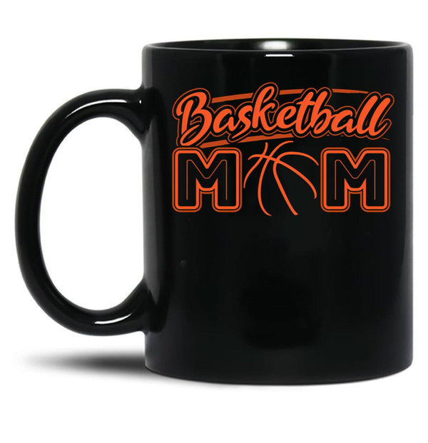 Basketball Mom Mothers Day Gift Ball Mom Black Coffee Mug, Gift Coffee Mug - Black