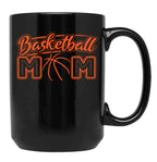 Basketball Mom Mothers Day Gift Ball Mom Black Coffee Mug, Gift Coffee Mug