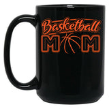 Basketball Mom Mothers Day Gift Ball Mom Black Coffee Mug, Gift Coffee Mug