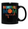 Basketball Mom Squad Black Coffee Mug, Gift Coffee Mug - Black