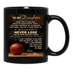 Basketball - Mom To Daughter Black Coffee Mug - Black