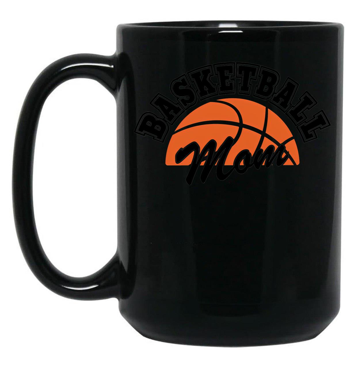Basketball Mom Black Coffee Mug, Gift Coffee Mug