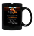 Basketball To Son From Dad Basketball Table Black Coffee Mug - Black