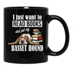 Basset Hound (3) Black Coffee Mug, Gift Coffee Mug - Black