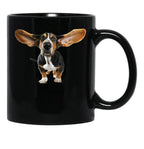 Basset Hound Black Coffee Mug, Gift Coffee Mug - Black