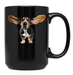 Basset Hound Black Coffee Mug, Gift Coffee Mug