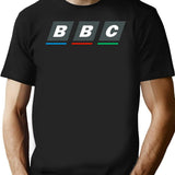 Bbc Retro Logo Classic Premium Heavyweight Cotton T-Shirt - Black