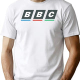 Bbc Retro Logo Classic Premium Heavyweight Cotton T-Shirt - White