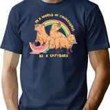 Be A Capybara T-Shirt for Men & Women, T-Shirts Graphic Tee - Navy