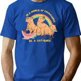 Be A Capybara T-Shirt for Men & Women, T-Shirts Graphic Tee - Blue