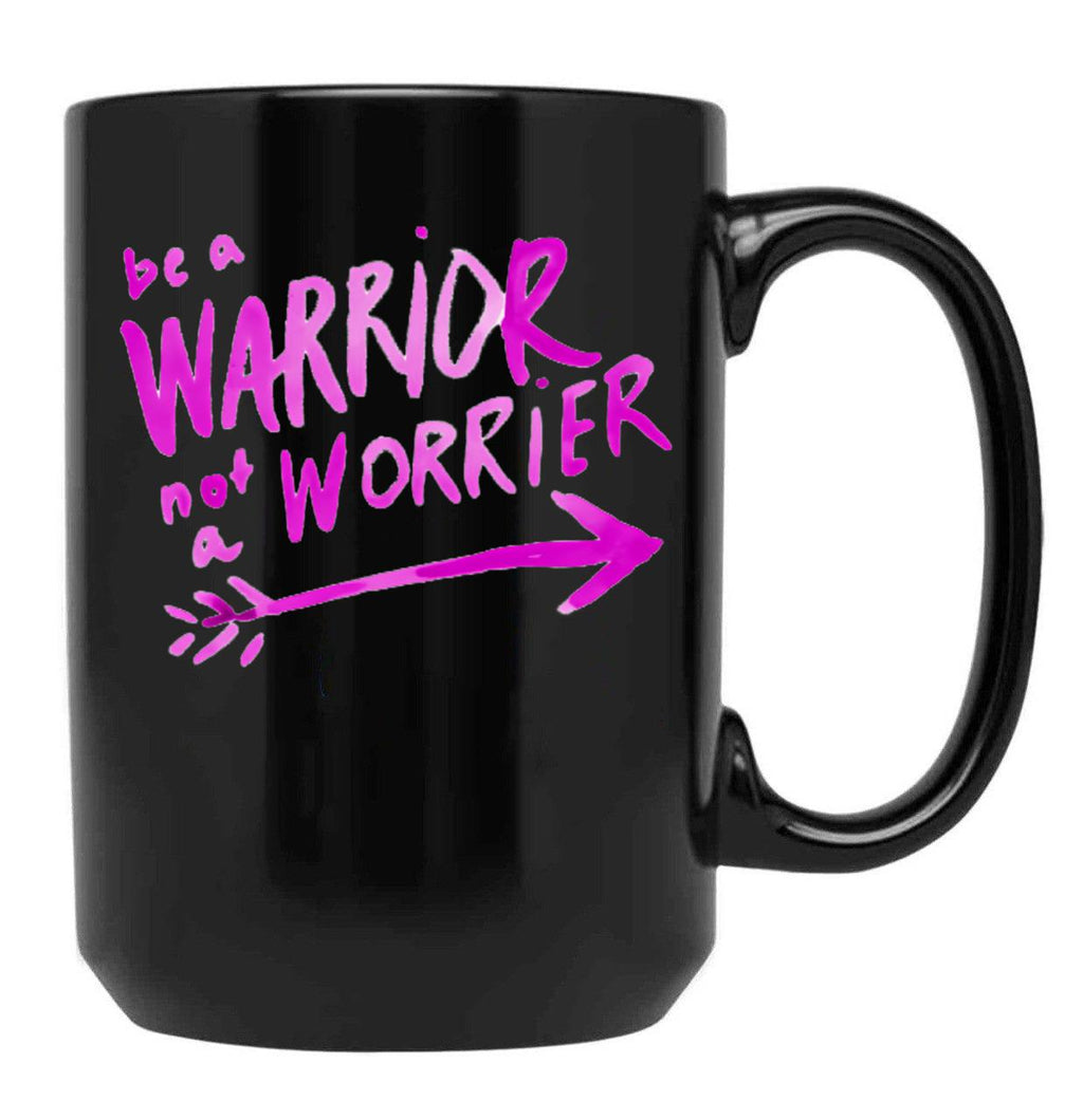 Be A Warrior Not A Worrier - Workout Gym - Empowering Life Quotes - Funny Women'S Workout Tee Running Shirts Funny Gym Shirts Yoga Shirt Coach0 Black Coffee Mug, Gift Coffee Mug