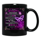 Be Brave And Stronger And Love Life Baby Girl Black Coffee Mug - Black