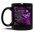 Be Brave And Stronger And Love Life Baby Girl Black Coffee Mug