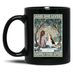 Beagle Dogs Lover And She Lived Happily Ever After Poster Black Coffee Mug