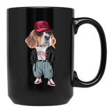 Beagle - Hip Hop Style Black Coffee Mug, Gift Coffee Mug