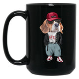 Beagle - Hip Hop Style Black Coffee Mug, Gift Coffee Mug