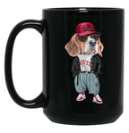 Beagle - Hip Hop Style Black Coffee Mug, Gift Coffee Mug