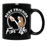 Beagle Lover Design Best Friends For Life Black Coffee Mug, Gift Coffee Mug - Black