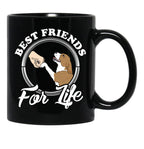 Beagle Lover Design Best Friends For Life Black Coffee Mug, Gift Coffee Mug - Black