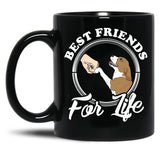 Beagle Lover Design Best Friends For Life Black Coffee Mug, Gift Coffee Mug - Black