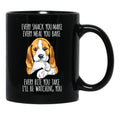 Beagle Mom Beagle Dad Funny Dog Black Coffee Mug, Gift Coffee Mug - Black