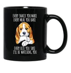 Beagle Mom Beagle Dad Funny Dog Black Coffee Mug, Gift Coffee Mug - Black