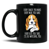Beagle Mom Beagle Dad Funny Dog Black Coffee Mug, Gift Coffee Mug - Black