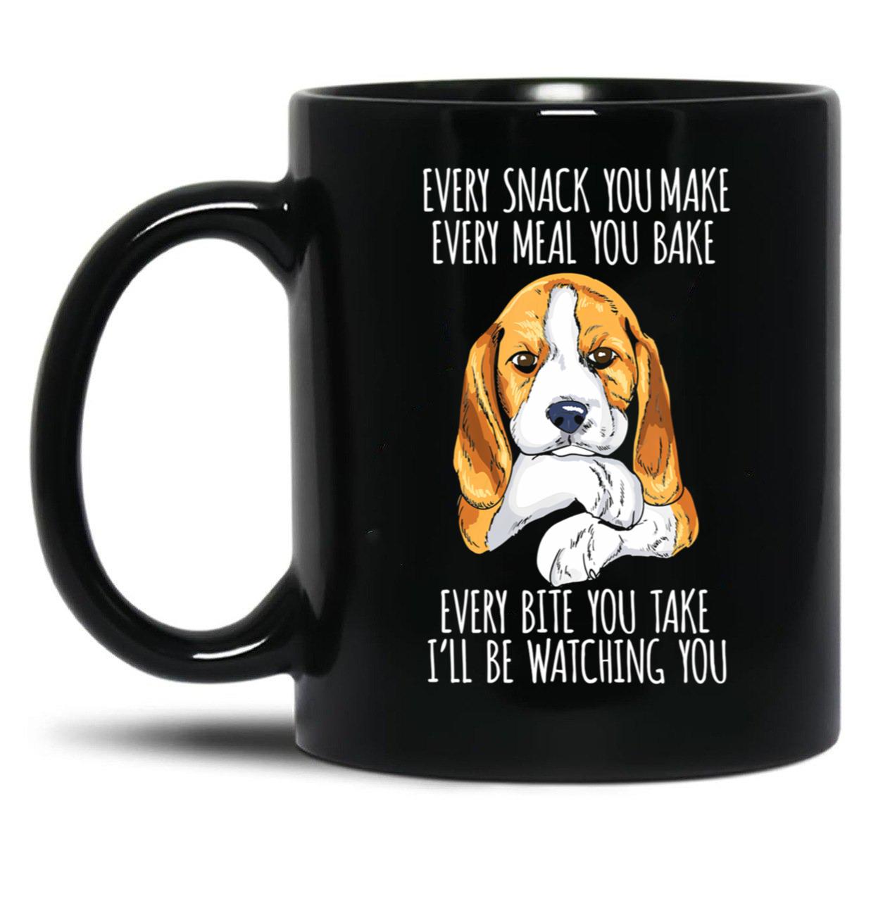 Beagle Mom Beagle Dad Funny Dog Black Coffee Mug, Gift Coffee Mug - Black