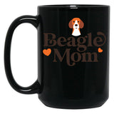 Beagle Mom White Black Coffee Mug, Gift Coffee Mug