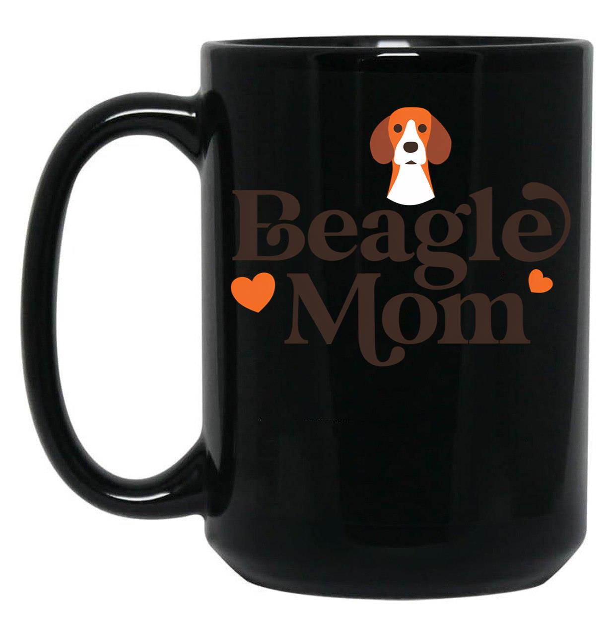 Beagle Mom White Black Coffee Mug, Gift Coffee Mug