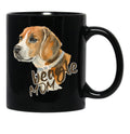Beagle Mom Black Coffee Mug, Gift Coffee Mug - Black