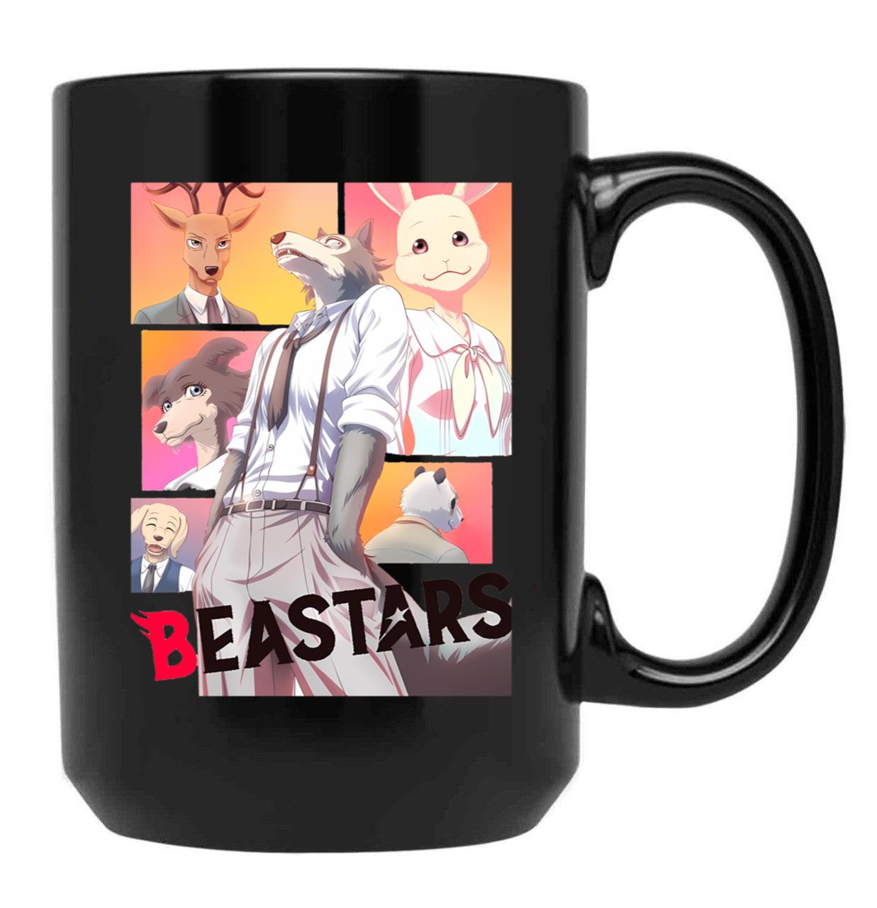 Beastars Family Black Coffee Mug, Gift Coffee Mug