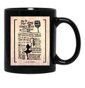 Beautiful Crazy Song Lyrics Poster - Her Day Starts With A Coffee And Ends With A Wine Black Coffee Mug - Black