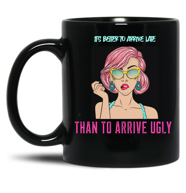 Beautiful Girl T-Shirt Funny T-Shirt Gift For Sister Gift For Girlfriend Makeup Black Coffee Mug, Gift Coffee Mug - Black