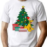 Beautiful Model Plut Around The Christmas Tree Awesome For Movie Fans T-Shirt for Men & Women, T-Shirts Graphic Tee - White