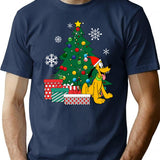 Beautiful Model Plut Around The Christmas Tree Awesome For Movie Fans T-Shirt for Men & Women, T-Shirts Graphic Tee - Navy