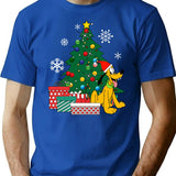 Beautiful Model Plut Around The Christmas Tree Awesome For Movie Fans T-Shirt for Men & Women, T-Shirts Graphic Tee - Blue