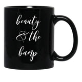 Beauty And The Bump Black Coffee Mug, Gift Coffee Mug - Black