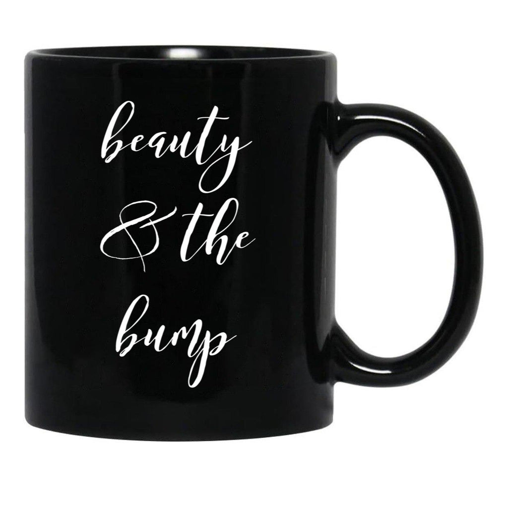 Beauty And The Bump Black Coffee Mug, Gift Coffee Mug - Black