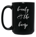 Beauty And The Bump Black Coffee Mug, Gift Coffee Mug