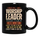 Being A Worship Leader Is Easy Black Coffee Mug, Gift Coffee Mug - Black
