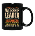 Being A Worship Leader Is Easy Black Coffee Mug, Gift Coffee Mug - Black
