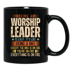 Being A Worship Leader Is Easy Black Coffee Mug, Gift Coffee Mug - Black