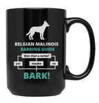 Belgian Malinois Barking Guide Black Coffee Mug, Gift Coffee Mug