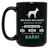 Belgian Malinois Barking Guide Black Coffee Mug, Gift Coffee Mug