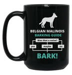 Belgian Malinois Barking Guide Black Coffee Mug, Gift Coffee Mug
