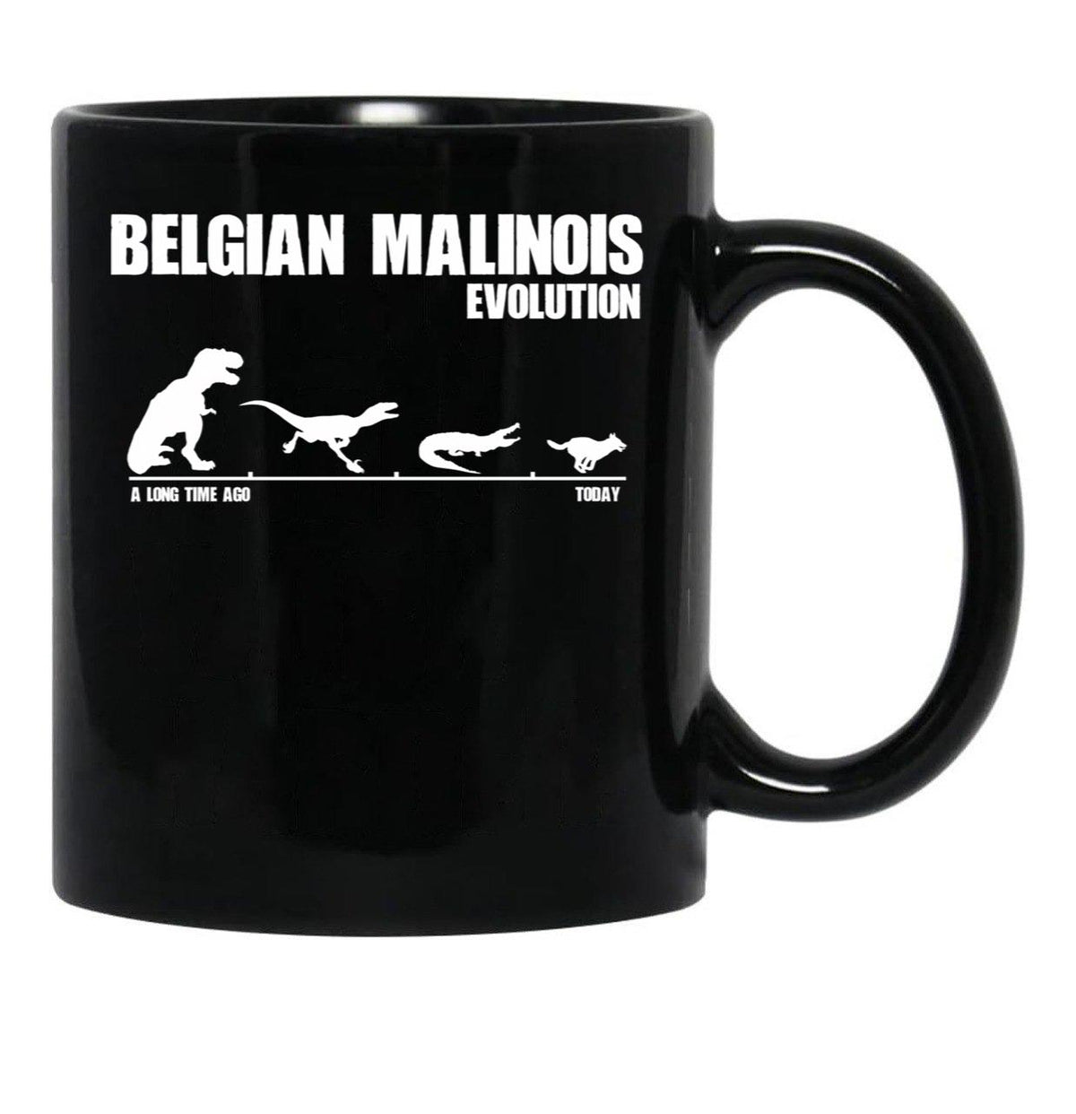 Belgian Malinois Evolution - Maligator Maliraptor Gift Black Coffee Mug, Gift Coffee Mug - Black